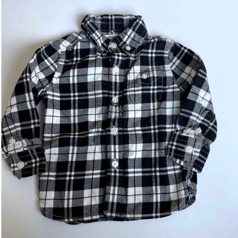 Janie and Jack Baby Plaid Flannel Shirt & Corduroy Pants Outfit 6-12M - Picture 2 of 8